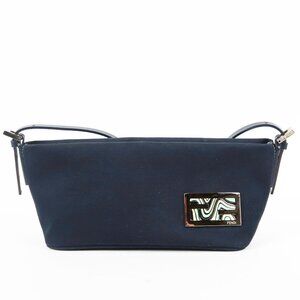 Fendi Italian denim Navy Blue shoulder bag designer Handbag